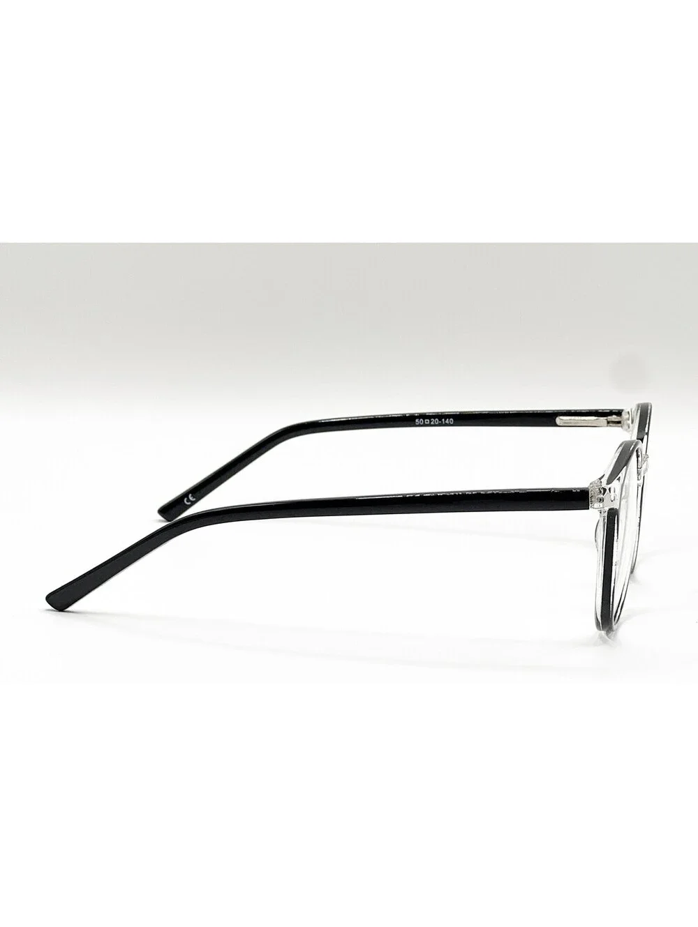 Modern Black In Line Rectangle Authentic Eyeglass Frames 50-20-140
